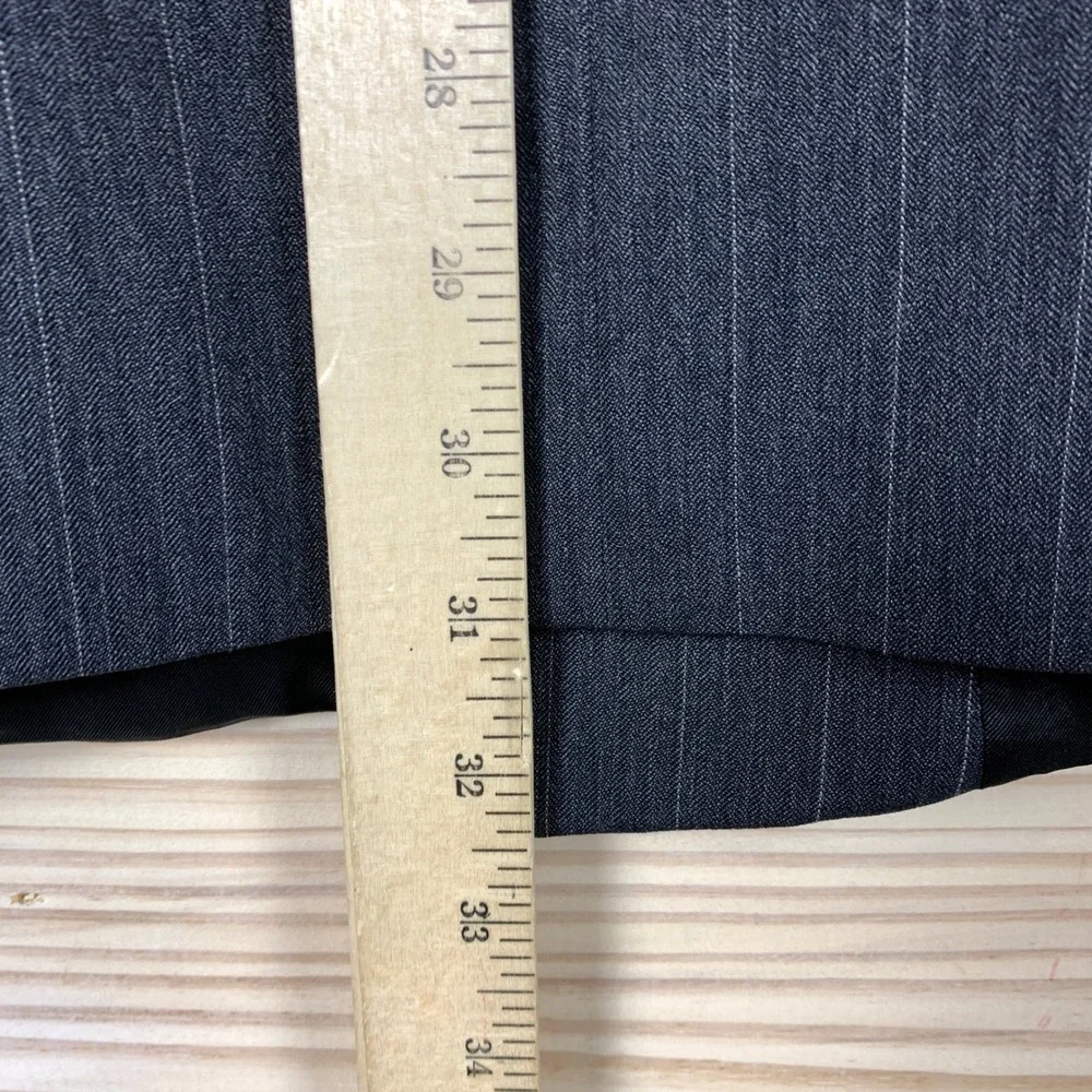Double Breasted Fabrizio Cellini Blazer Men 44R Grey Pinstripe Pure New Wool VTG